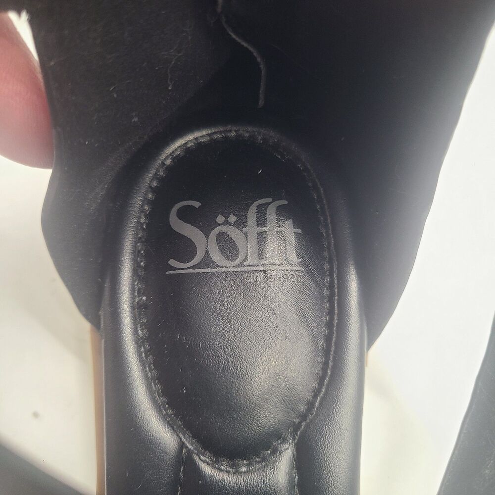 Sofft Starla Ankle Strap Sandal Black Leather Sandals Women's US SZ 11 M - Picture 5 of 7